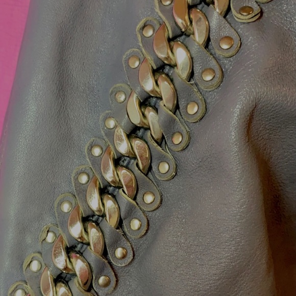 Gorgeous Michael Kors Women's Blue Studded Id Chain Large Hobo bag - Picture 12 of 15